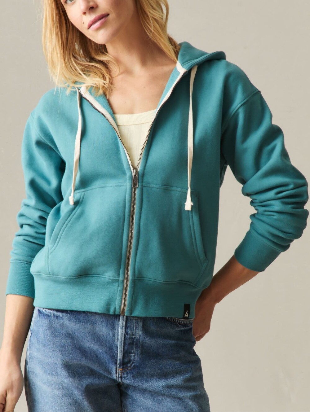American Giant Women's Medium Full Zip Hoodie Sweatshirt Pockets NWOT